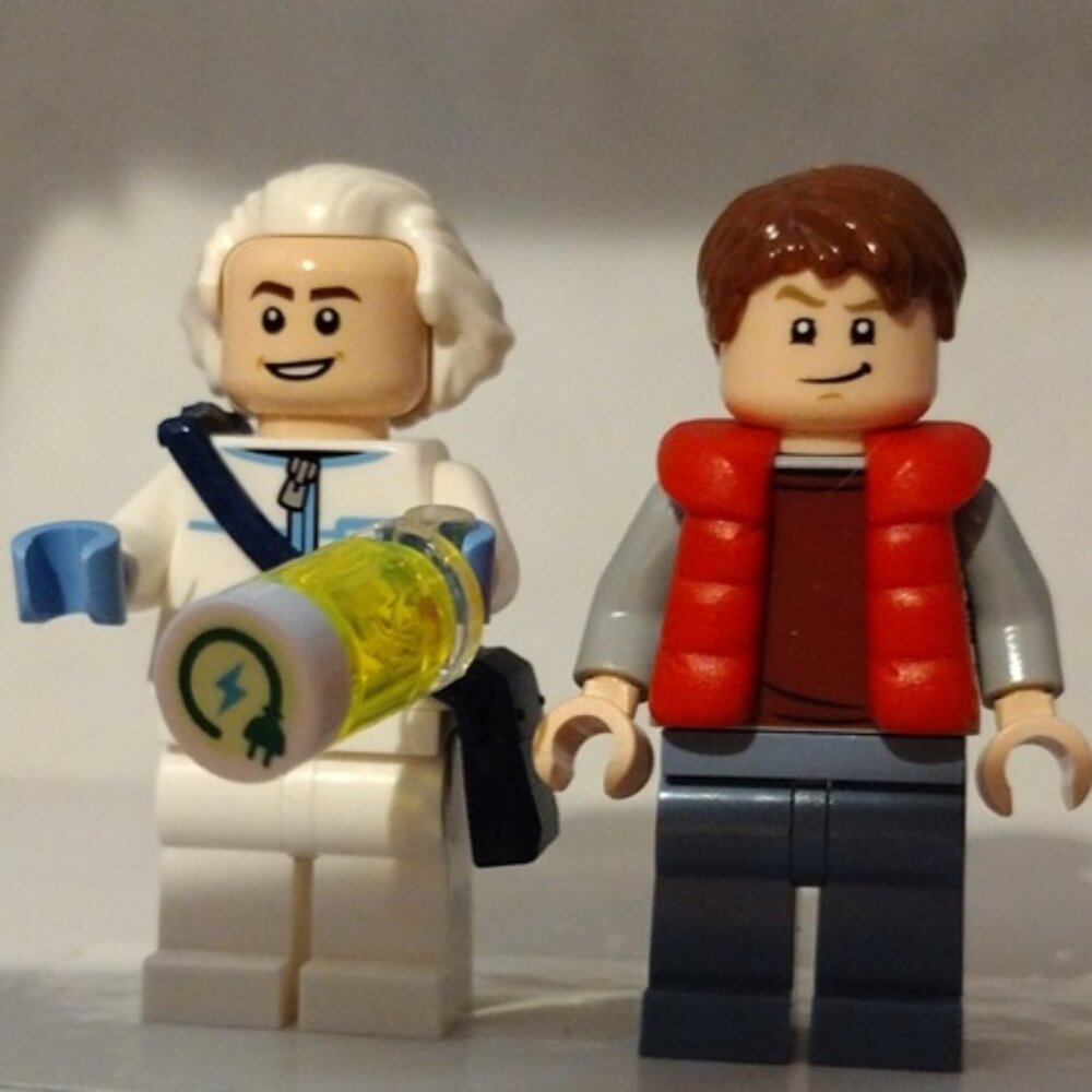 Back to the Future Doc and Marty custom designed minifigure